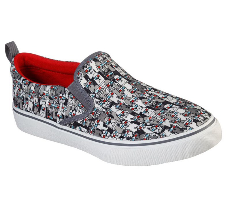 Skechers Bobs V'lite - 3D Fun - Mens Slip On Shoes Grey/Multicolor [AU-ZE5930]